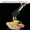 thumbnail image 2 of Stainless Steel Kitchen Tong, Silicone Foldable Steak Clamp, Multipurpose BBQ Clamp Spatula for Gripper Bread Clip/Fried Steak Clamp/ping Fish/Beefsteak Turner per[9-inch -Black], 2 of 9
