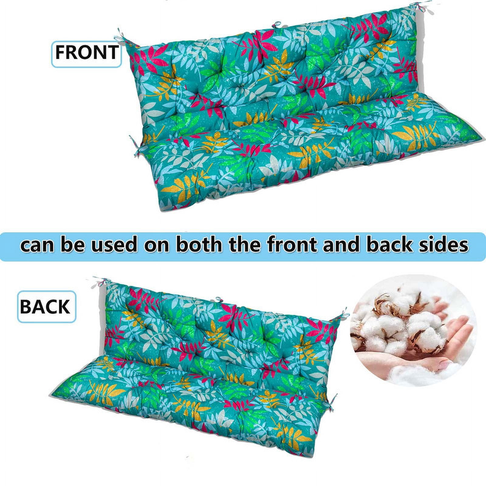 YLLN 40*40 Inch Porch Swing Cushions, Patio Furniture Cushions With 4" Thicken Backrest, Bench Cushions For Outdoor Furniture, Anti-Fading Waterproof Patio Cushions