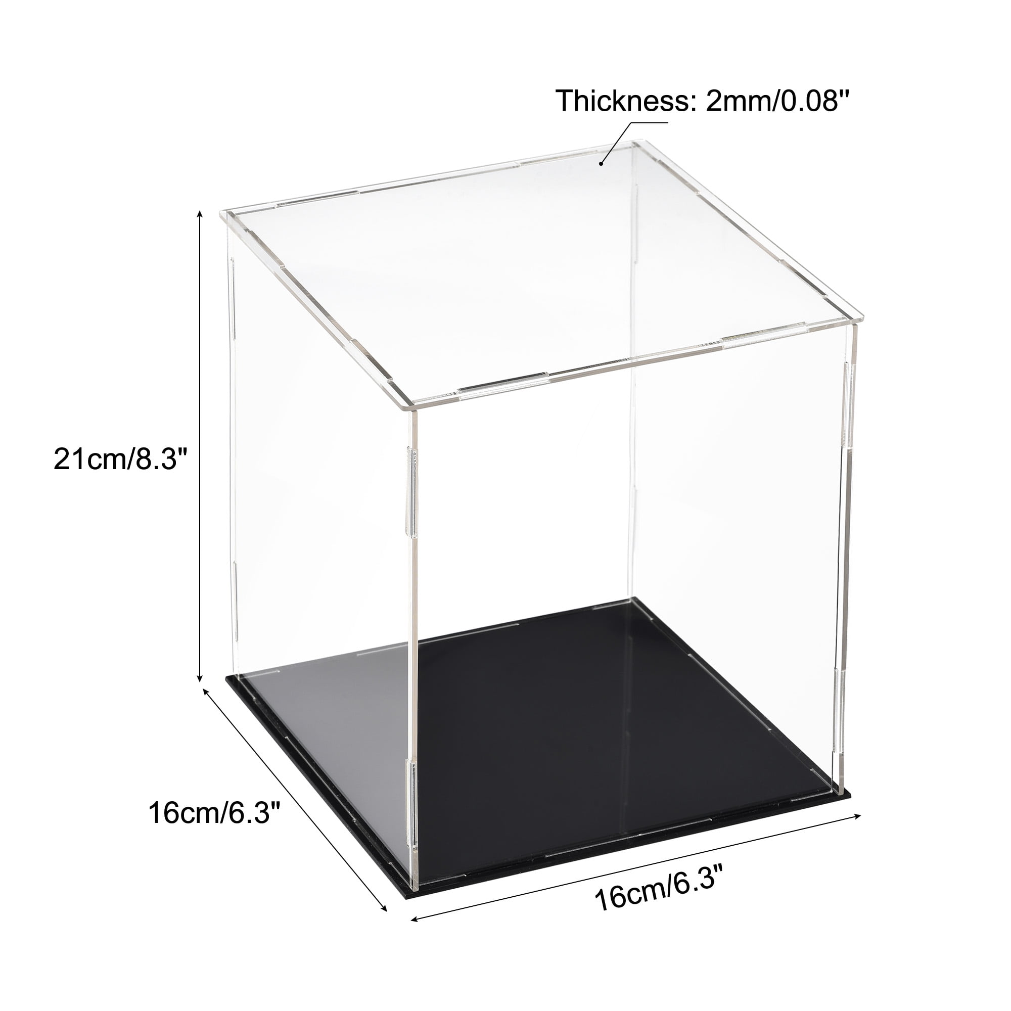 Vitrine Transparente Acrylique 45x33x33 Cm - Boîte De Rangement Cube à Assembler, Pour Figurines Et Collections - 8