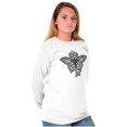 thumbnail image 3 of Butterfly Moth Key Spiritual Meaning Women Plus Size Long Sleeve Graphic Tee Brisco Brands 2X, 3 of 5