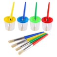 thumbnail image 3 of Maoww 4pcs Paint Brushes and 4pcs No Spill Paint Cups with Lids for Kids Beginners, 3 of 6