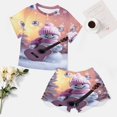 thumbnail image 4 of Christmas Snowmen Pajama Set for Women 2 Piece Sleepwear Loungewear Short Sleeve, 4 of 7