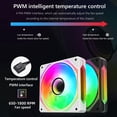 thumbnail image 4 of Radiador de caja 5V 3PIN ARGB 12V 4PIN PWM 120mm ventilador luminoso (positivo) PC blanco 2 uds, 4 of 8