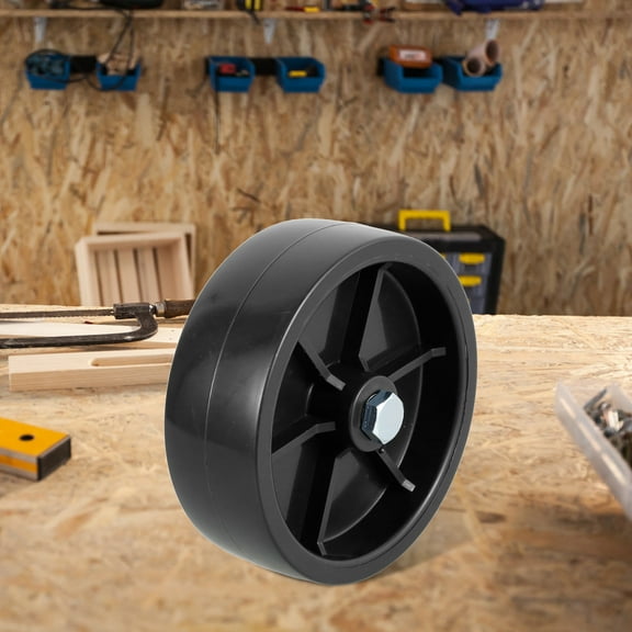 Ikoopy Trailer Jack Wheel Replacement 1200lbs Capacity Plastic Trailer Jack Wheel Practical Trailer Tongue Jack Wheel with Screw Kit for Boat Trailer Jack with Wheel