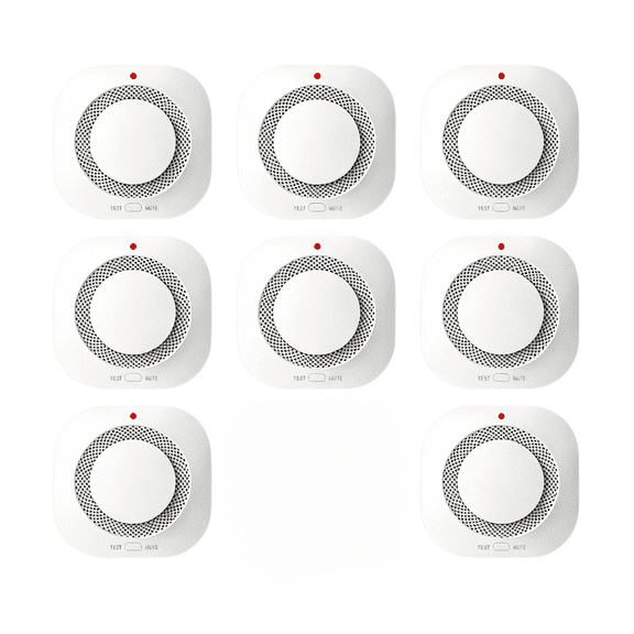 Smoke Alarm Detector, 8 Pack Home Security Fire Protection Smoke Detector, Fire Safety Alarm for Home Bedroom Kitchen Living Room