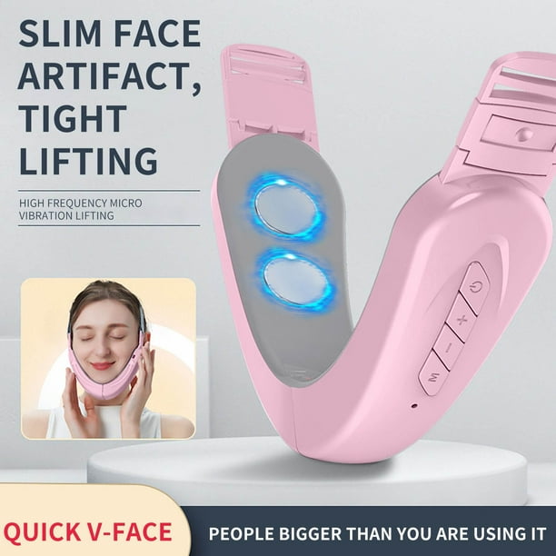 Puntoco Máquina reductora de papada Dispositivo de estiramiento facial Cinturón de belleza Portátil Inteligente Modelador de rostro en V con luz azul