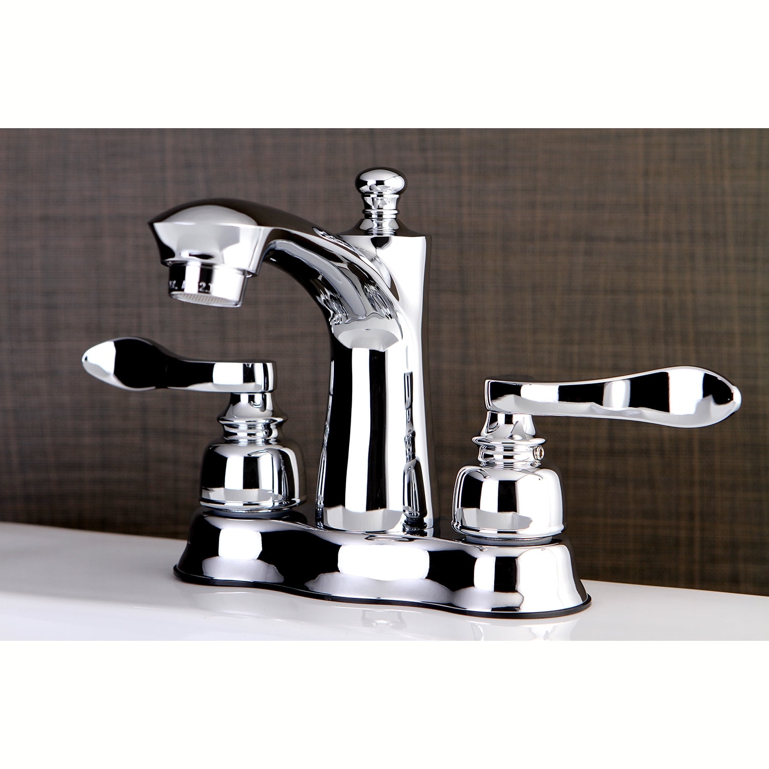 Kingston Brass FB7611NFL 4 in. Centerset Bathroom Faucet, Polished Chrome