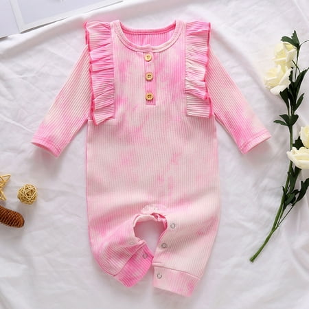 

Ganfancp Adorable Newborn Tie-Dye Romper Jumpsuit Long Sleeve Cotton Fashion for Baby Boys & Girls Sizes 3-6 Months Stylish & Soft Deals Of The Day