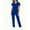 Blue, variant on CHUMUD Scrubs for Women Set, Medical Uniform Nurse Suit Stretchy V-Neck Top & Cargo Pants with Multi-Pocket & Yoga Waistband