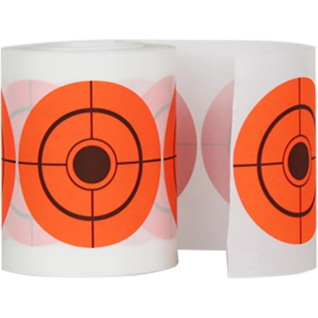 Atflbox 500 Pcs Pack Stick on Targets 4 cm Target Paster Paper Stickers for Shooting Orange