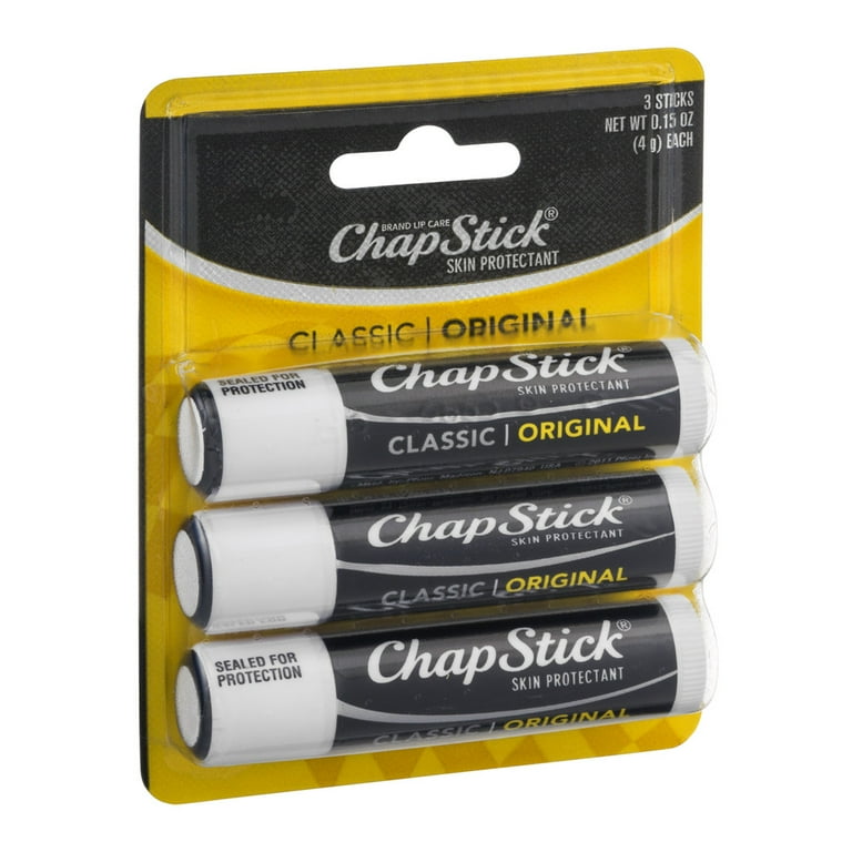 ChapStick SPF Lip Balm, Skin Protectant Classic Original - 3 CT