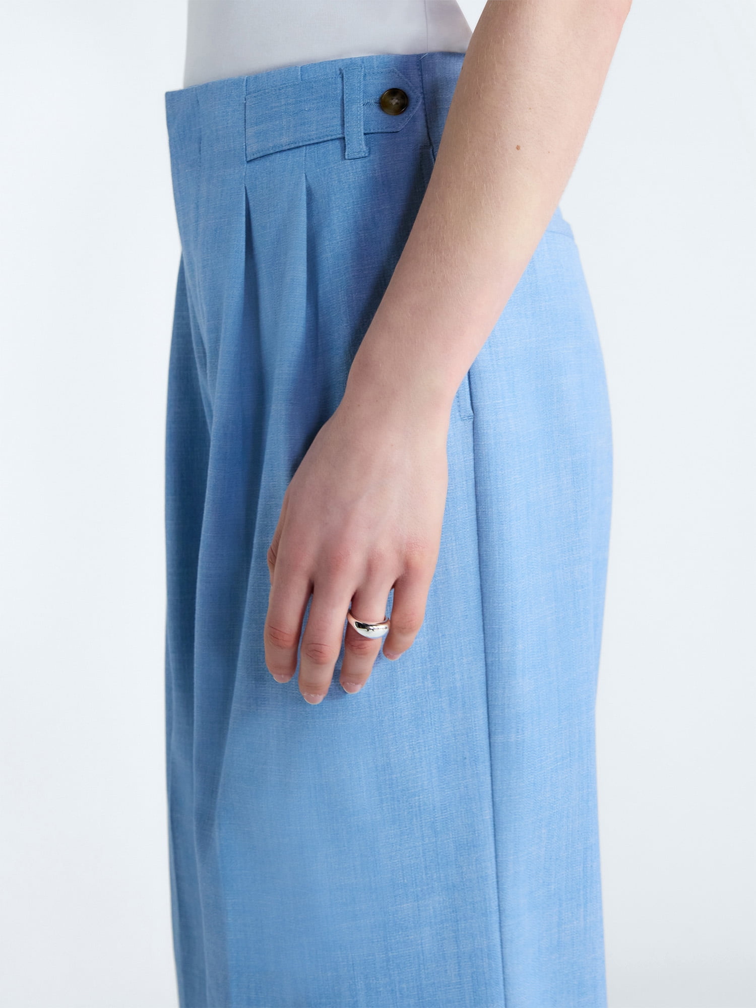 Free Assembly Women's and Women's Plus High Rise Wide Leg Cropped Pants, 27" Inseam, Sizes XS-4X