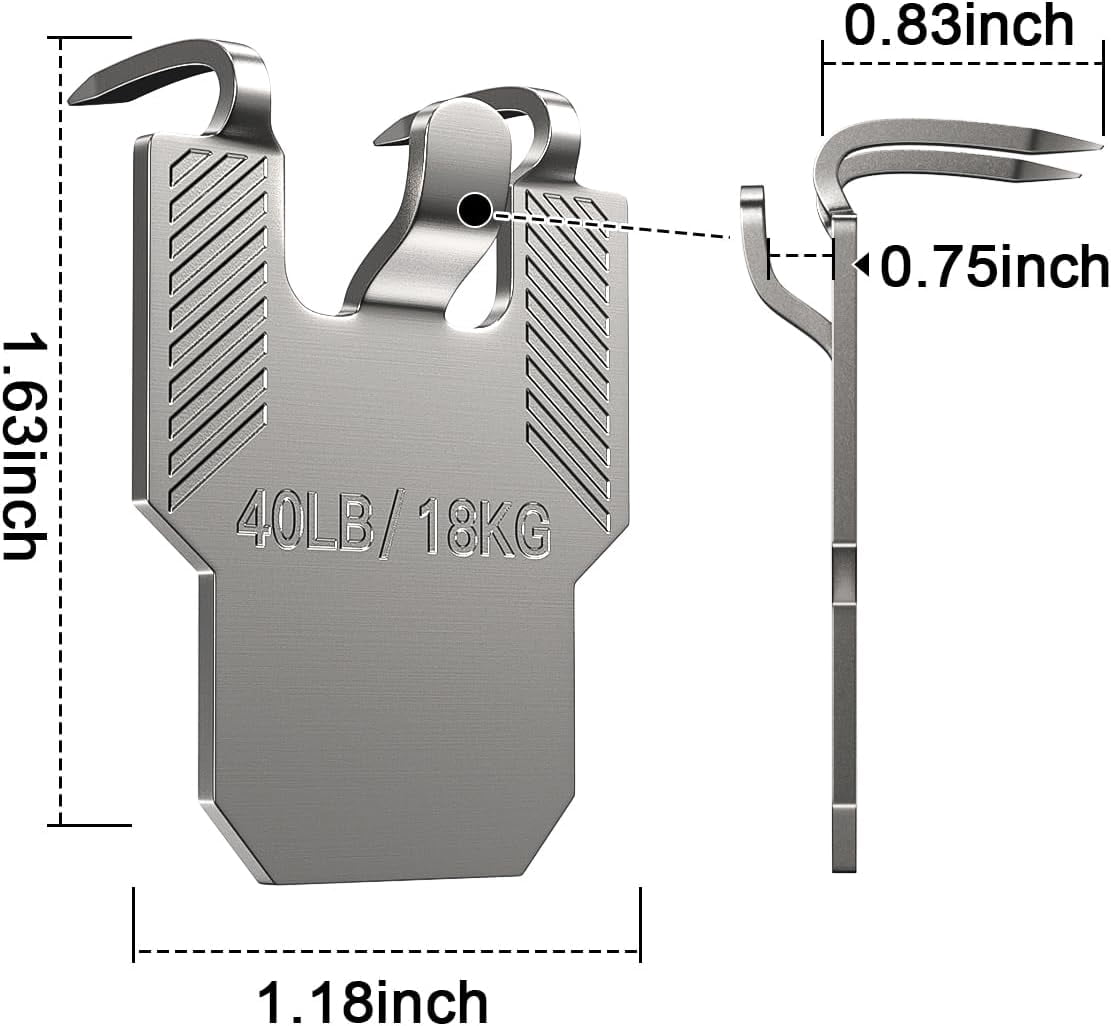 Drywall Picture Hangers Claw: Heavy Duty Damage Free Wall Hanging Hooks - Art Mirror Photo Painting Frame Sawtooth Wire D Ring Hanger Kit
