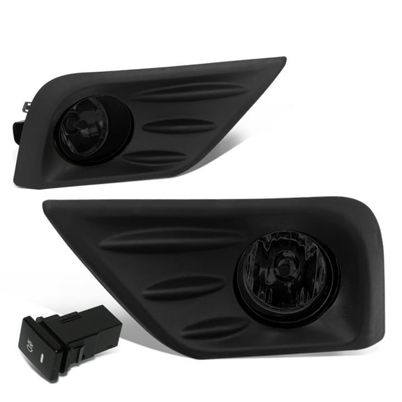 DNA Motoring FL-ZTL-302-SM For 2016 to 2018 Nissan Altima 4-Door Pair Smoked Lens Front Driving Fog Light Lamps w/Bezel Cover Switch 17