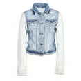 thumbnail image 2 of Aeropostale Womens Classic Cropped Denim Vest, Blue, Juniors, X-Small, 2 of 3