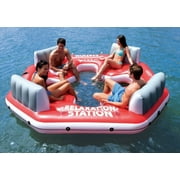 Intex Pacific Paradise Relaxation Station Water Lounge 4-Person River Tube ...