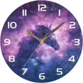 thumbnail image 5 of GZHJMY Space Galaxy Wall Clock, 10" Silent Non Ticking Round Clock, Oil Painting Easy to Read Clock for Living Room Bedroom Bathroom Home Decor Holiday Gifts, 5 of 7