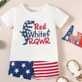 thumbnail image 3 of XBASW Newborn Baby Boys T-Shirt Shorts 2PCS Summer Clothes Set 3 - 24 Months Letter Printing Short Sleeve Tees +joggers Shorts 2 Piece Outfit, 3 of 9