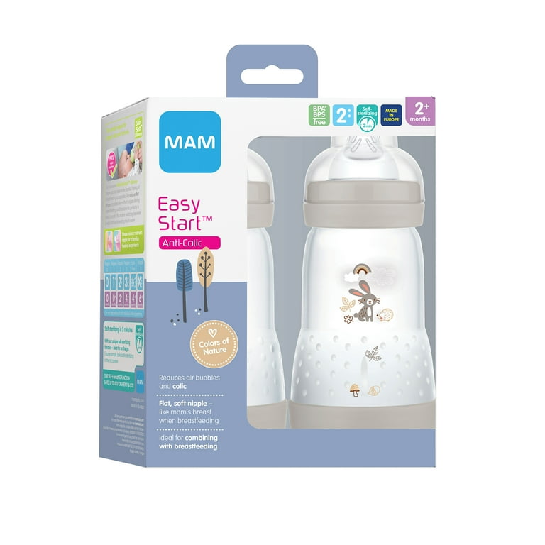 Mam easy start™ biberon anti-colique vert decor nature guardian