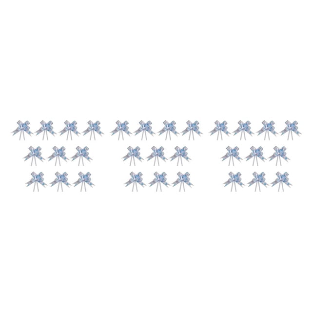 Guardoinrt 10 Pack Bow Pull Decor Multi-colors Festive Packing Hand-Pulled Flower Heart/Light Blue 3Set