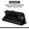 thumbnail image 2 of RadEnergy EMF Protection Anti-Radiation Leather Wallet Case with Card Holder for iPhone 14 Plus – Black, 2 of 7