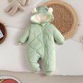 thumbnail image 2 of 12-18 Months Toddler Baby Boys Girls Winter Romper Hooded Snowsuits Fleece Lined Jumpsuit Warm Outfits Winter Outwear Little Kids Winter Clothes, 2 of 6