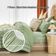 thumbnail image 3 of Davulos Boho Comforter Set King ,7 Pieces Bed in a Bag Tufted King Size Comforter Shabby Chic Embroidery Bed Set ,Soft Geometric Pattern Bedding King for All Seasons, 3 of 9