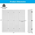 thumbnail image 2 of 4 Panel Pegboard Freestanding, 5 FT Portable Display Board Organizer, Wooden Folding Privacy Screen Room Divider, without Base for Storage Room, Living Room and Office, White, 2 of 5