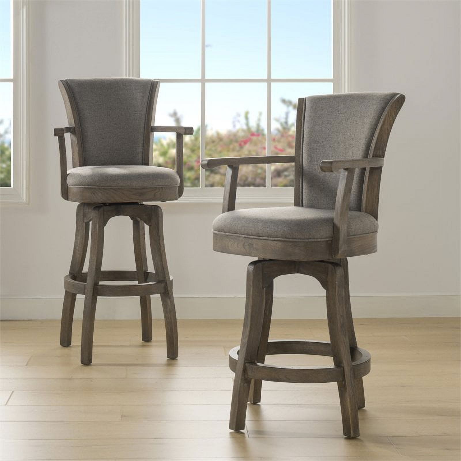 Jennifer Taylor Home Williams 27" Counter Height Bar Stool Dark Heathered Grey