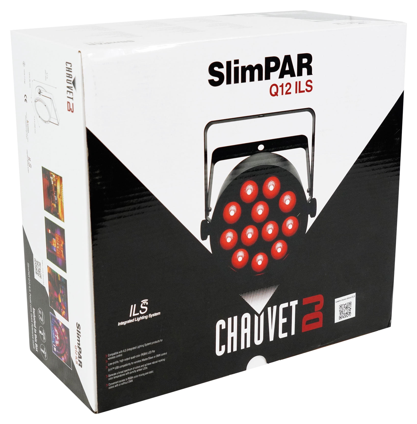 (6) Chauvet DJ SlimPAR Q12 ILS RGBA D-Fi USB DMX Par Can Party/Stage Wash Lights