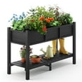 thumbnail image 6 of Dycanpo Raised Garden Bed with Legs and Storage Shelf, Outdoor Planter Box, 47x19x28in, Black, 6 of 8