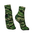 thumbnail image 2 of Breathable Athletic Socks Green Camouflage Cushioned Quarter Socks for Men Women, 2 of 7