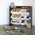 thumbnail image 3 of Humble Crew Kids Toy Storage Organizer with Shelf and 9 Plastic Storage Bins, Espresso/White, 3 of 7