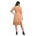 thumbnail image 3 of Moomaya Robe Midi Décontractée Unie pour Femmes Manches Courtes Vêtements d'Été, 3 of 6