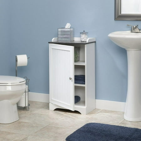 Sauder Caraway Floor Cabinet Soft White Finish Walmart Com