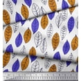 thumbnail image 2 of Soimoi Poly Georgette Fabric Leaves Block Print Fabric by Yard 42 Inch Wide, 2 of 5
