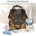 thumbnail image 5 of Daiia Cool Black Gold Dragon Large Capacity Baby Bag Waterproof Stylish Diaper Bag Mummy Backpack Adjustable Straps Diaper BagBaby Essentials Bag, 5 of 6