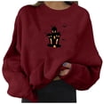 thumbnail image 3 of Women‘s Printed Sweatshirt Loose  Neck Pullover Casual Plus Size Blouse Top, 3 of 4