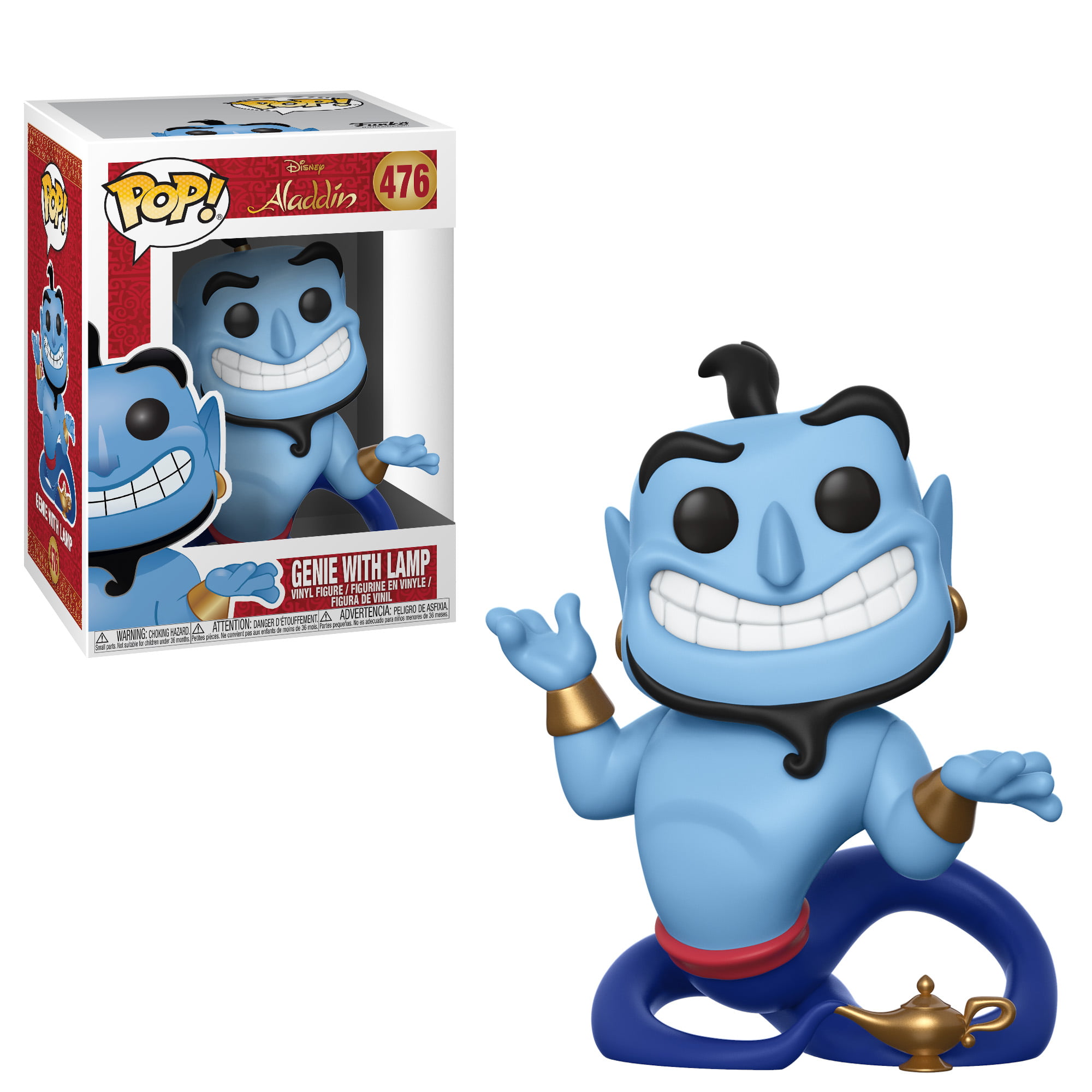 Funko POP! Disney Aladdin: Prince Ali, Jasmine in Disguise (Possible  Limited Chase Edition), Elephant Abu, Genie with Lamp (Collector's  Edition)