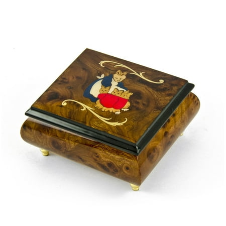 Handcrafted 18 Note Wood Tone Beatrix Potter Music Box with Momma w/ Babies Inlay - 9th Symphony (Ode to Joy, Hymm (Best Way To Self Teach Coding)