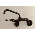 thumbnail image 2 of Kingston Brass KS373ORB 6" Adjustable Center Wall Mount Laundry Faucet, Oil Rubbed Bronze, 2 of 6