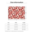thumbnail image 5 of Yiaed Red Strawberry Print Blanket Throw Blanket Soft Cozy Flannel Blanket for Home Bed Sofa Couch Chair-40"x30", 5 of 6