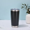 thumbnail image 2 of 20Oz Stainless Steel Tumbler Double Wall Vacuum Insulated, Travel Mug Cup for Hot Cold Coffee Tea, Powder Coated Gradient Finish Car Cup Holder Friendly, Thermos Cup *1, 2 of 9