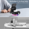 thumbnail image 6 of Wireless Charger, Cshidworld 3 in 1 Cube iPhone Wireless Charger Stand, 15W Fast Charging Station, Foldable Wireless Charging Dock for iPhone 16/15/14/13/12, iWatch S2-10/Ultra, AirPods 2/3/4/Pro, 6 of 7