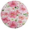 thumbnail image 3 of Floral Colorful Flower Soft Bedroom Round Area Rug, Washable Cute Nursery Circle Throw Mat, Non-Slip Contemporary Small Low Pile Floor Carpet for Dorm Bedside, 3 of 6