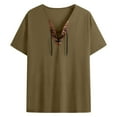 thumbnail image 4 of Men's Summer V Neck Color Matching Short Sleeved T Shirt Youth Slim Fit, Sports Fitness, Suitable for Multiple Occasions, 4 of 4