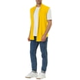 thumbnail image 2 of MODA NOVA Big & Tall Men's Open Front irregular Hem Cardigan Vest Yellow 2XLT, 2 of 5