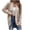 Khaki, variant on Lilgiuy Women's Solid Color Recreational Lapel Mid-length Cardigan Sweater Coat,Khaki,6(M) Winter Dresses for 2022