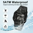 thumbnail image 4 of SKMEI Mens Digital Watch Square Sports Military Watches Waterproof Outdoor Chronograph Wrist Watches for Men with Dual Time/LED Back Ligh/Alarm, 4 of 9