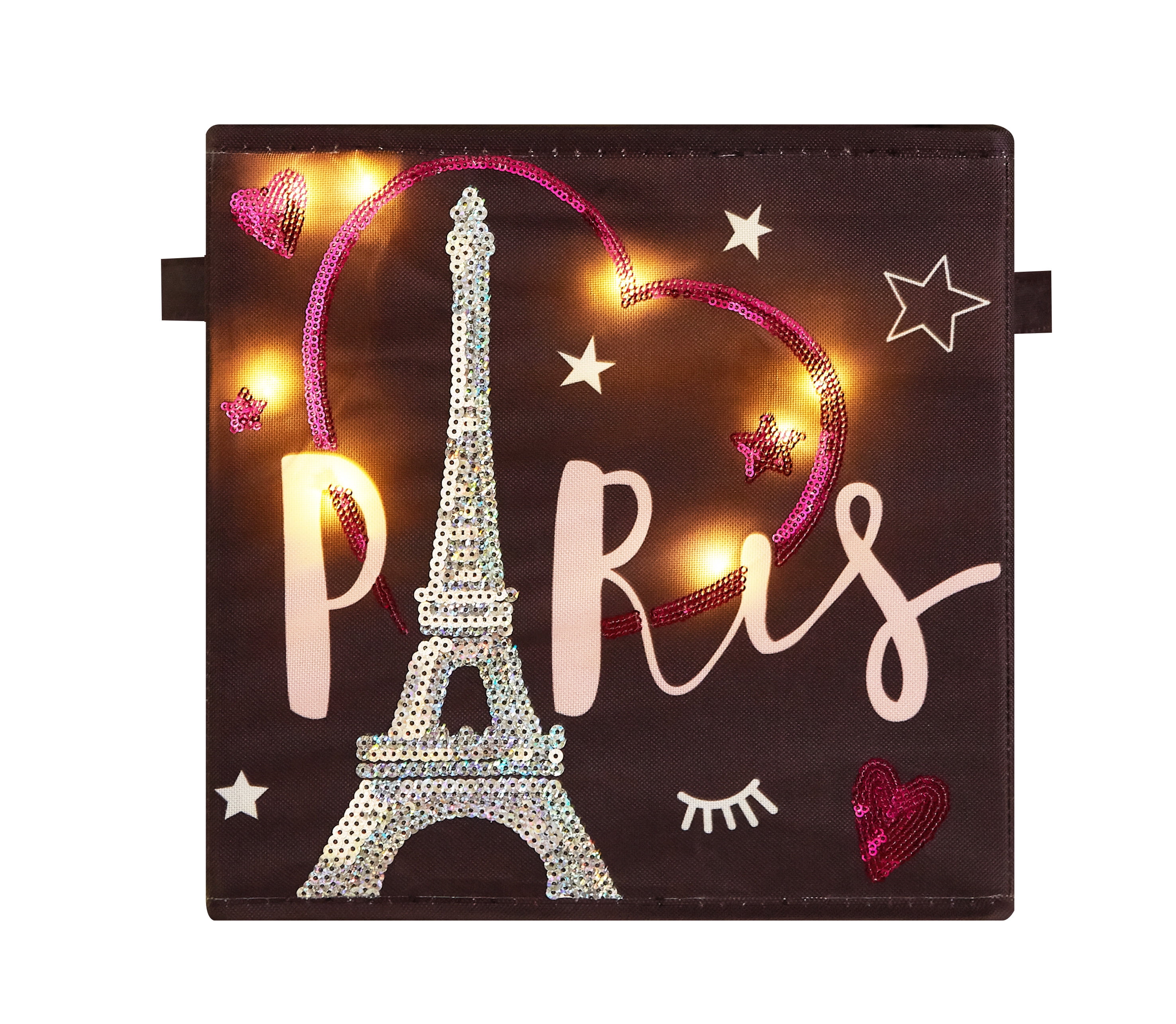 Heritage Club Paris 2 Piece Light Up Polyester Storage Cubes for Kids